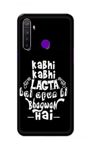 For Realme 5 Pro Printed Mobile Case Back Cover Pouch (Apun Hi Bhagwan Hai)