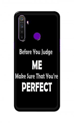 For Realme 5 Pro Printed Mobile Case Back Cover Pouch (Before You Judge Me)