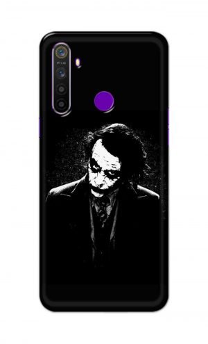 For Realme 5 Pro Printed Mobile Case Back Cover Pouch (Joker Black And White)