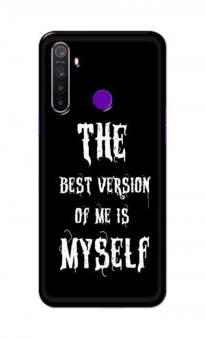 For Realme 5 Pro Printed Mobile Case Back Cover Pouch (The Best Version Of Me)
