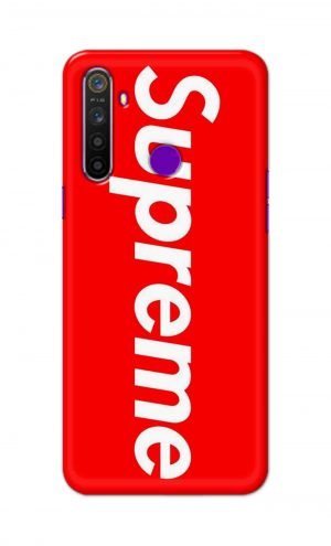 For Realme 5 Pro Printed Mobile Case Back Cover Pouch (Supreme Red)