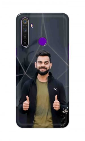 For Realme 5 Pro Printed Mobile Case Back Cover Pouch (Virat Kohli)