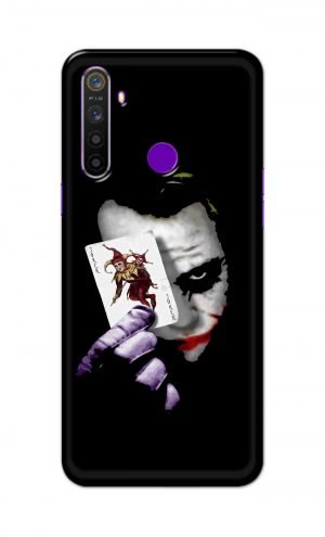 For Realme 5 Pro Printed Mobile Case Back Cover Pouch (Joker Card In Hand)