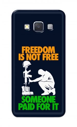 For Samsung A7 2015 Printed Mobile Case Back Cover Pouch (Freedom Is Not Free)