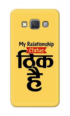 For Samsung A7 2015 Printed Mobile Case Back Cover Pouch (My Relationship Status)