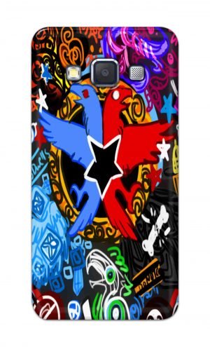 For Samsung A7 2015 Printed Mobile Case Back Cover Pouch (Colorful Eagle)