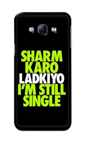 For Samsung A8 2015 Printed Mobile Case Back Cover Pouch (Sharm Karo Ladkiyon)
