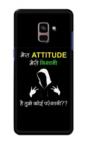 For Samsung A8 Plus Printed Mobile Case Back Cover Pouch (Mera Attitude Meri Nishani)