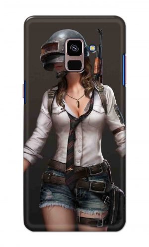 For Samsung A8 Plus Printed Mobile Case Back Cover Pouch (Pubg Girl)