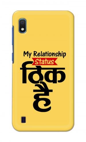 For Samsung Galaxy A10 Printed Mobile Case Back Cover Pouch (My Relationship Status)