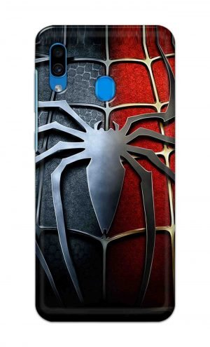 For Samsung Galaxy A30 Printed Mobile Case Back Cover Pouch (Spider)