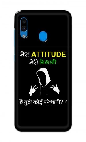 For Samsung Galaxy A30 Printed Mobile Case Back Cover Pouch (Mera Attitude Meri Nishani)