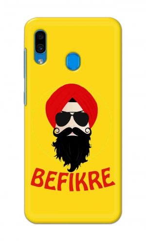 For Samsung Galaxy A30 Printed Mobile Case Back Cover Pouch (Sardar Ji Befikre)