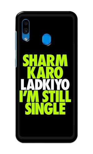 For Samsung Galaxy A30 Printed Mobile Case Back Cover Pouch (Sharm Karo Ladkiyon)