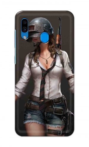 For Samsung Galaxy A30 Printed Mobile Case Back Cover Pouch (Pubg Girl)