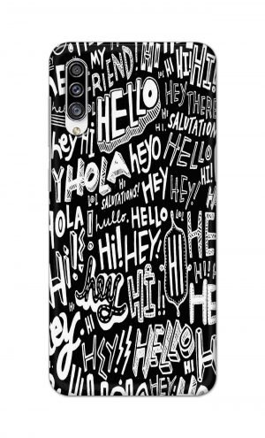 For Samsung Galaxy A30s Printed Mobile Case Back Cover Pouch (Black And White Graffiti)