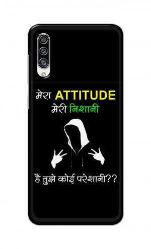 For Samsung Galaxy A30s Printed Mobile Case Back Cover Pouch (Mera Attitude Meri Nishani)