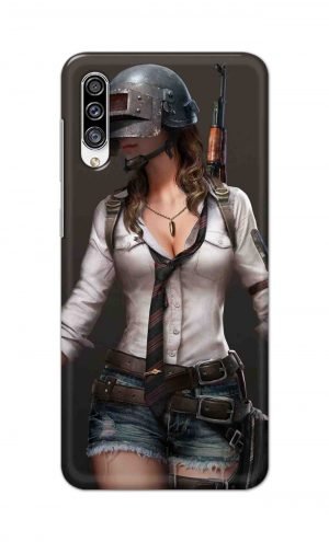 For Samsung Galaxy A30s Printed Mobile Case Back Cover Pouch (Pubg Girl)