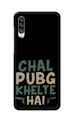 For Samsung Galaxy A30s Printed Mobile Case Back Cover Pouch (Pubg Khelte Hain)