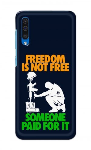 For Samsung Galaxy A50s Printed Mobile Case Back Cover Pouch (Freedom Is Not Free)