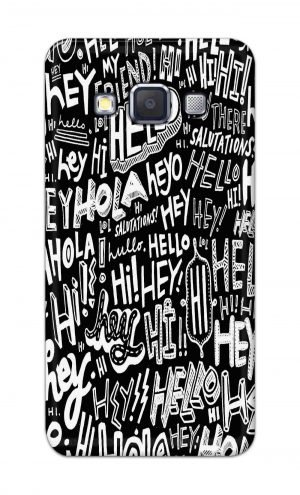 For Samsung Galaxy A5 2015 Printed Mobile Case Back Cover Pouch (Black And White Graffiti)