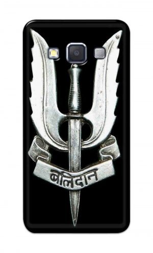 For Samsung Galaxy A5 2015 Printed Mobile Case Back Cover Pouch (Indian Army Camouflage Balidan Badge)