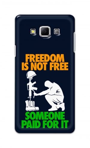 For Samsung Galaxy A7 Printed Mobile Case Back Cover Pouch (Freedom Is Not Free)