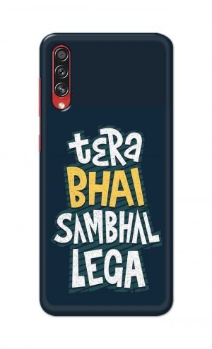 For Samsung Galaxy A70s Printed Mobile Case Back Cover Pouch (Tera Bhai Sambhal Lega)