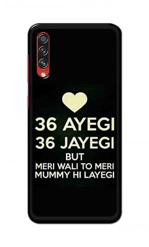 For Samsung Galaxy A70s Printed Mobile Case Back Cover Pouch (36 Aayegi 36 Jayegi)