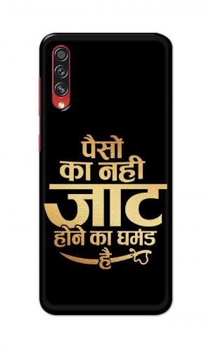 For Samsung Galaxy A70s Printed Mobile Case Back Cover Pouch (Paison Ka Nahi Jaat Hone Ka Ghamand Hai)