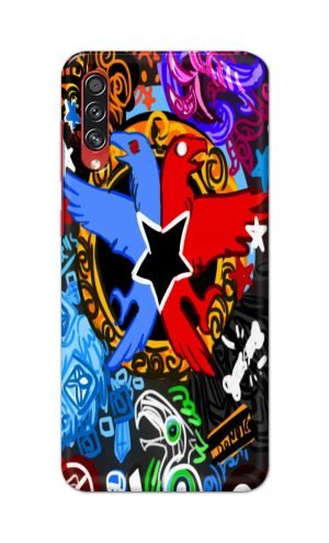 For Samsung Galaxy A70s Printed Mobile Case Back Cover Pouch (Colorful Eagle)