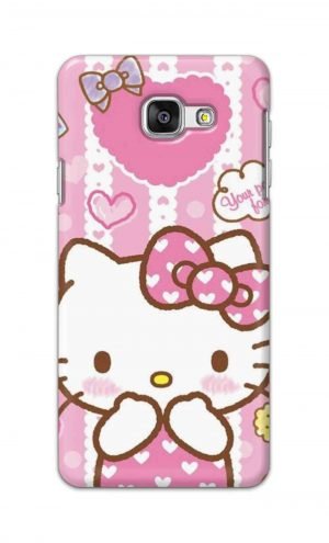 For Samsung Galaxy A7 2016 Printed Mobile Case Back Cover Pouch (Hello Kitty Pink)