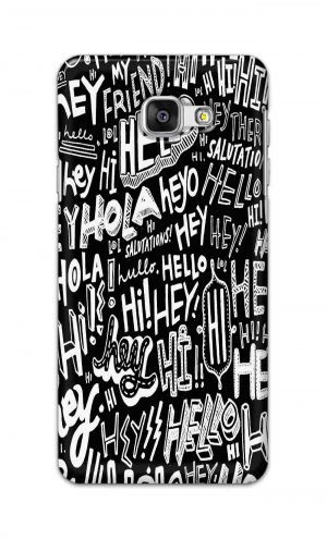 For Samsung Galaxy A7 2016 Printed Mobile Case Back Cover Pouch (Black And White Graffiti)