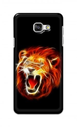 For Samsung Galaxy A7 2016 Printed Mobile Case Back Cover Pouch (Lion Fire)