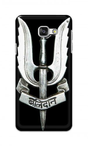 For Samsung Galaxy A7 2016 Printed Mobile Case Back Cover Pouch (Indian Army Camouflage Balidan Badge)