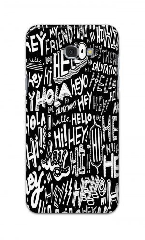 For Samsung Galaxy A7 2017 Printed Mobile Case Back Cover Pouch (Black And White Graffiti)