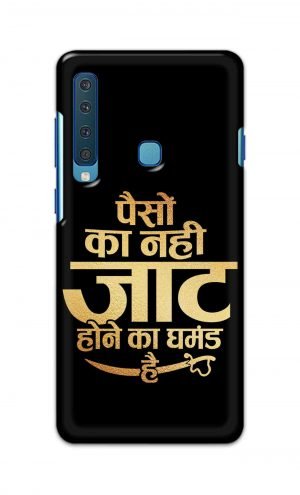 For Samsung Galaxy A9 2018 Printed Mobile Case Back Cover Pouch (Paison Ka Nahi Jaat Hone Ka Ghamand Hai)