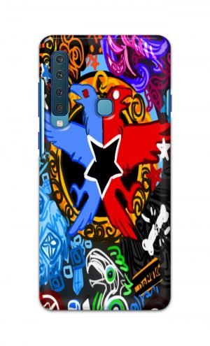 For Samsung Galaxy A9 2018 Printed Mobile Case Back Cover Pouch (Colorful Eagle)
