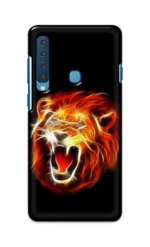 For Samsung Galaxy A9 2018 Printed Mobile Case Back Cover Pouch (Lion Fire)
