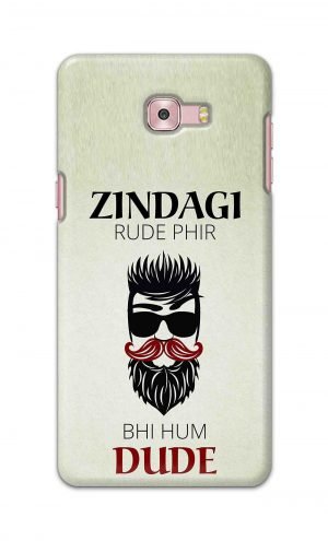 For Samsung Galaxy C9 Pro Printed Mobile Case Back Cover Pouch (Beta Tumse Na Ho Payega)