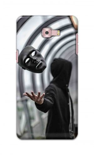 For Samsung Galaxy C9 Pro Printed Mobile Case Back Cover Pouch (Mask Man)