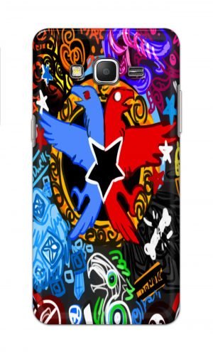 For Samsung Galaxy Grand Prime Printed Mobile Case Back Cover Pouch (Colorful Eagle)