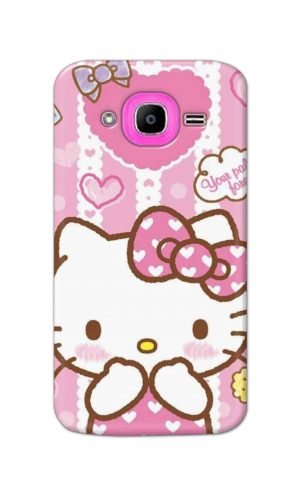 For Samsung Galaxy J2 Pro Printed Mobile Case Back Cover Pouch (Hello Kitty Pink)