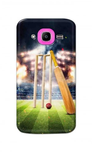 For Samsung Galaxy J2 Pro Printed Mobile Case Back Cover Pouch (Cricket Bat Ball)