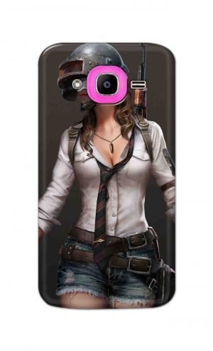 For Samsung Galaxy J2 Pro Printed Mobile Case Back Cover Pouch (Pubg Girl)