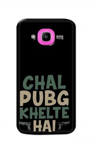 For Samsung Galaxy J2 Pro Printed Mobile Case Back Cover Pouch (Pubg Khelte Hain)