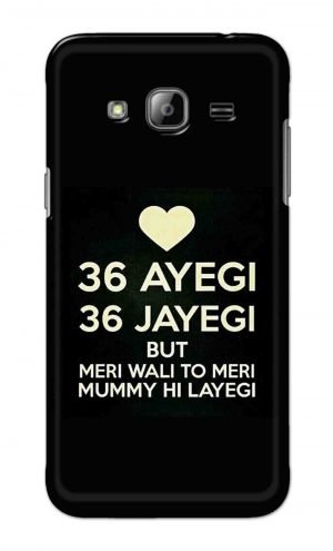 For Samsung Galaxy J3 Printed Mobile Case Back Cover Pouch (36 Aayegi 36 Jayegi)