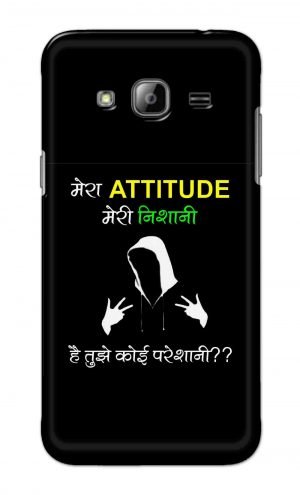 For Samsung Galaxy J3 Printed Mobile Case Back Cover Pouch (Mera Attitude Meri Nishani)