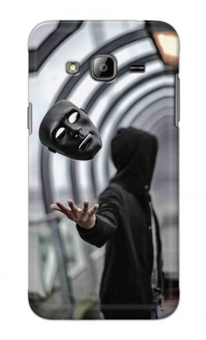 For Samsung Galaxy J3 Printed Mobile Case Back Cover Pouch (Mask Man)