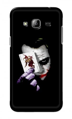 For Samsung Galaxy J3 Printed Mobile Case Back Cover Pouch (Joker Card In Hand)